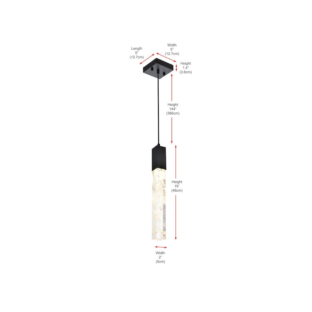 Elegant Lighting - Aurora 5 inch Pendant in Black - Black And Clear price history on PriceWatchPro