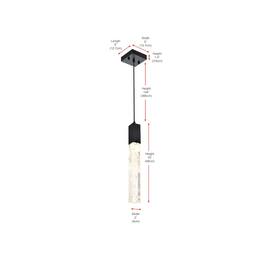 Elegant Lighting - Aurora 5 inch Pendant in Black - Black And Clear