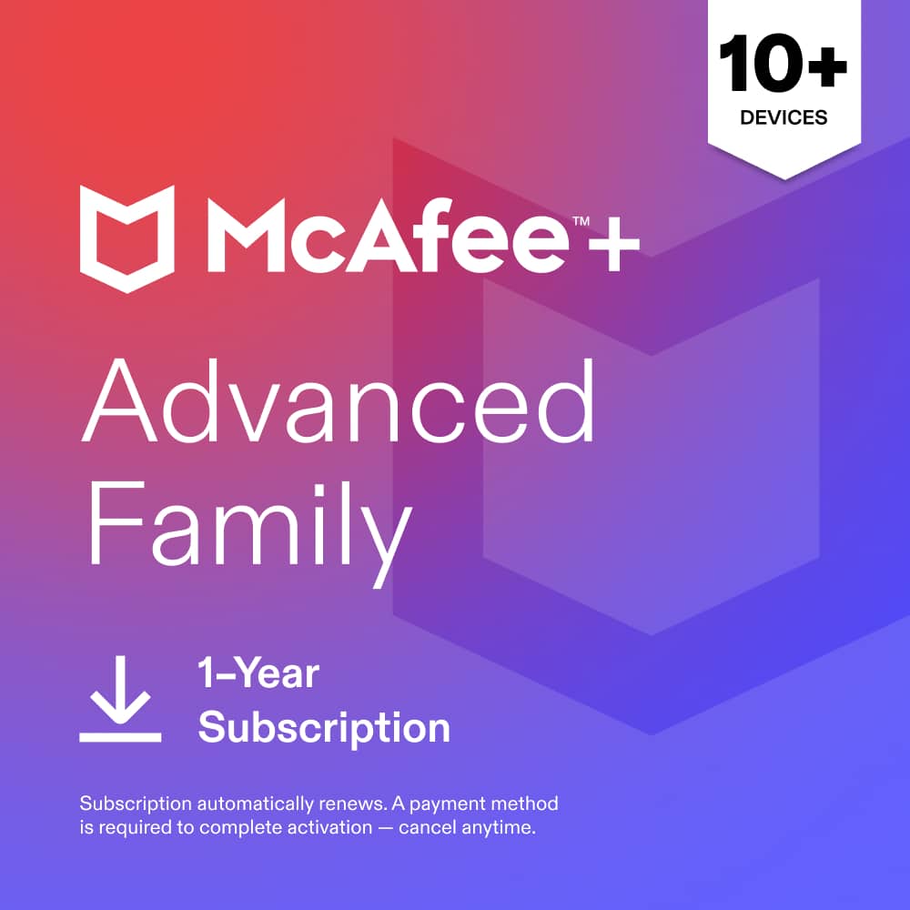 McAfee McAfee+ Advanced (Unlimited Devices) Antivirus Software