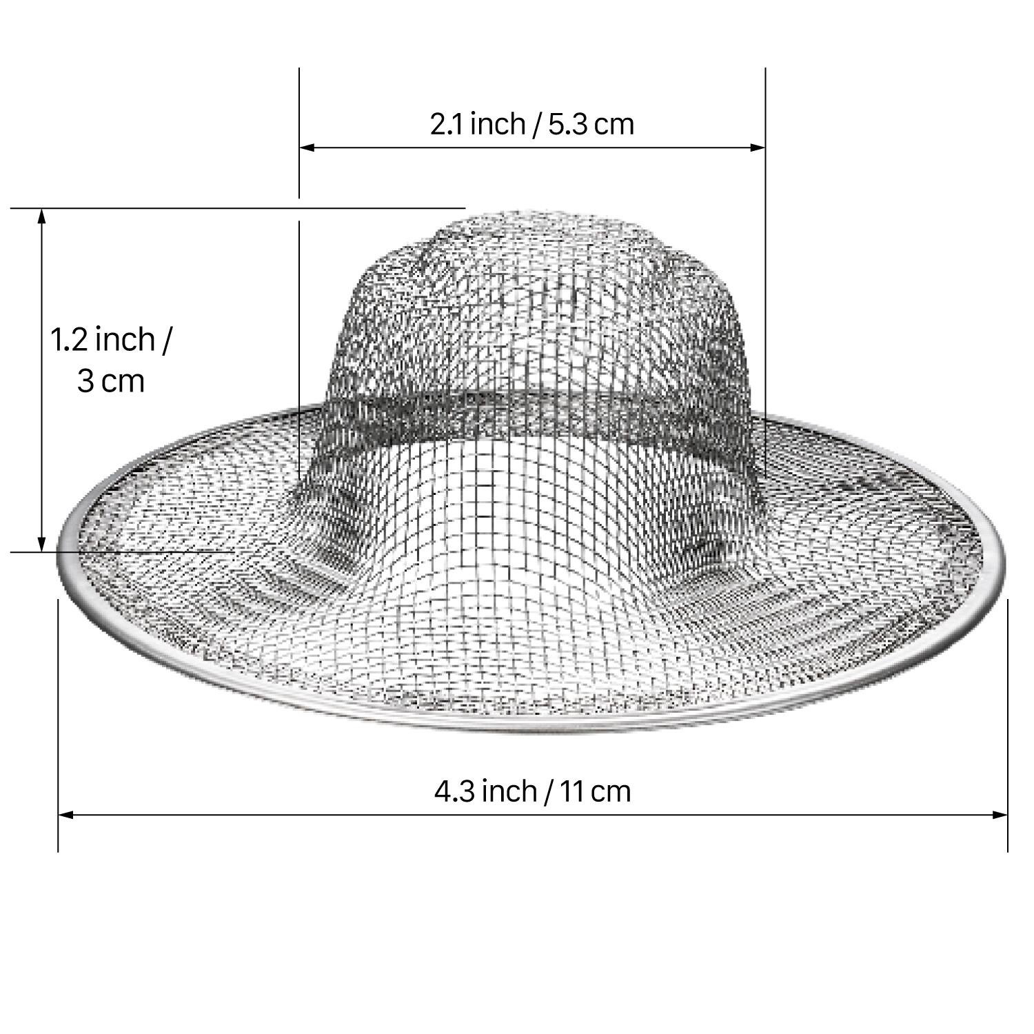 2.1 inch / 5.3 cm  
1.2 inch / 3 cm  
4.3 inch / 11 cm