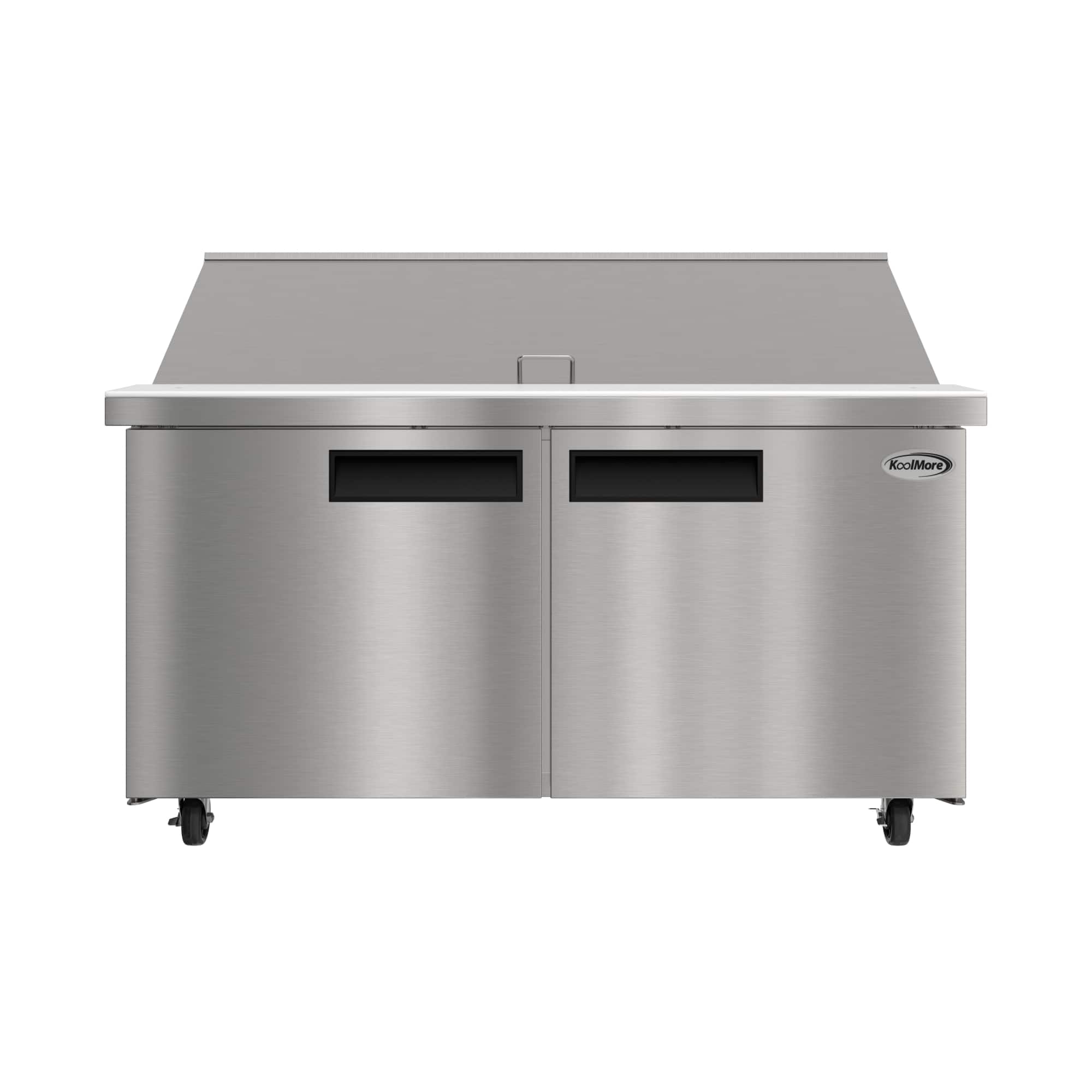 Koolmore - 60 in. Commercial 2-Door Refrigerated Mega Salad and Sandwich Prep Table, 24 Pan Capacity and 18.4 Cu. Ft. of Storage - Stainless Steel
