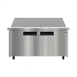 Koolmore - 60 in. Commercial 2-Door Refrigerated Mega Salad and Sandwich Prep Table, 24 Pan Capacity and 18.4 Cu. Ft. of Storage - Stainless Steel