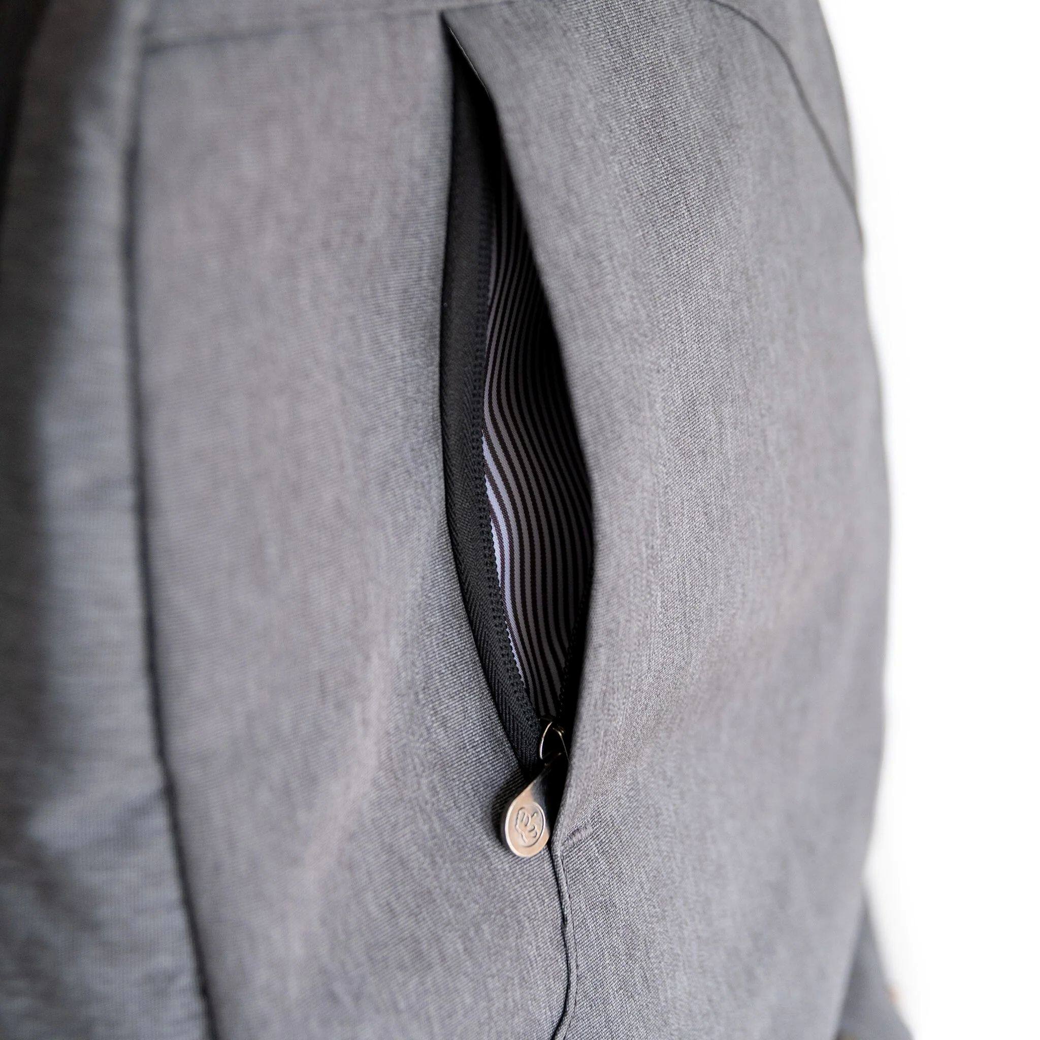 Back. PKG - Durham Outpost Recycled Backpack - Black / Gray.