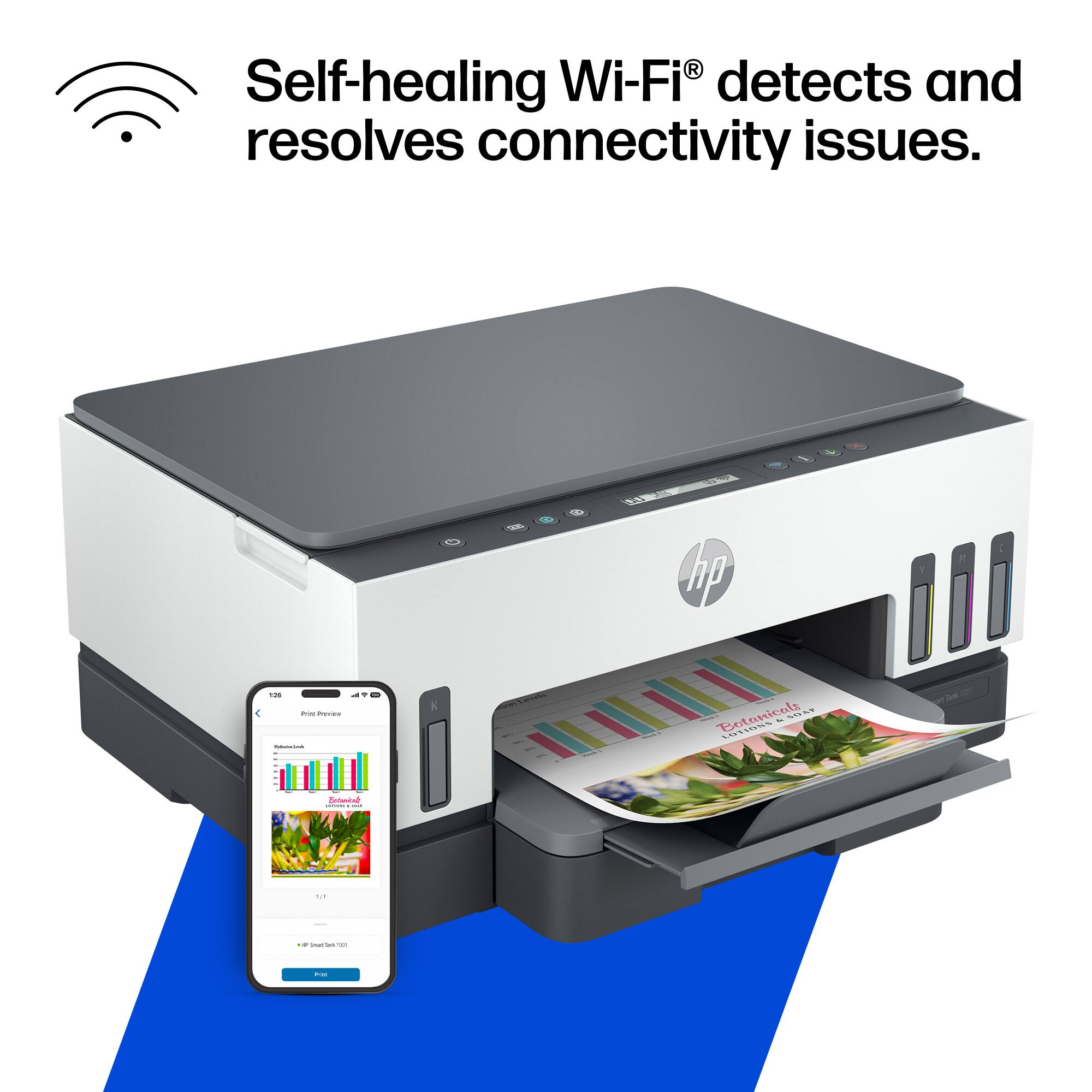 Self-healing Wi-Fi® detects and resolves connectivity issues.