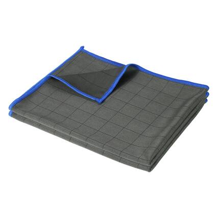Front. Unique Bargains - 20x16 Inches Carbon Microfiber Cloth, 2pcs Ultra Absorbent Lint Free Towel for Glass, Mirror, Kitchen, Cars, Dish - Blue.