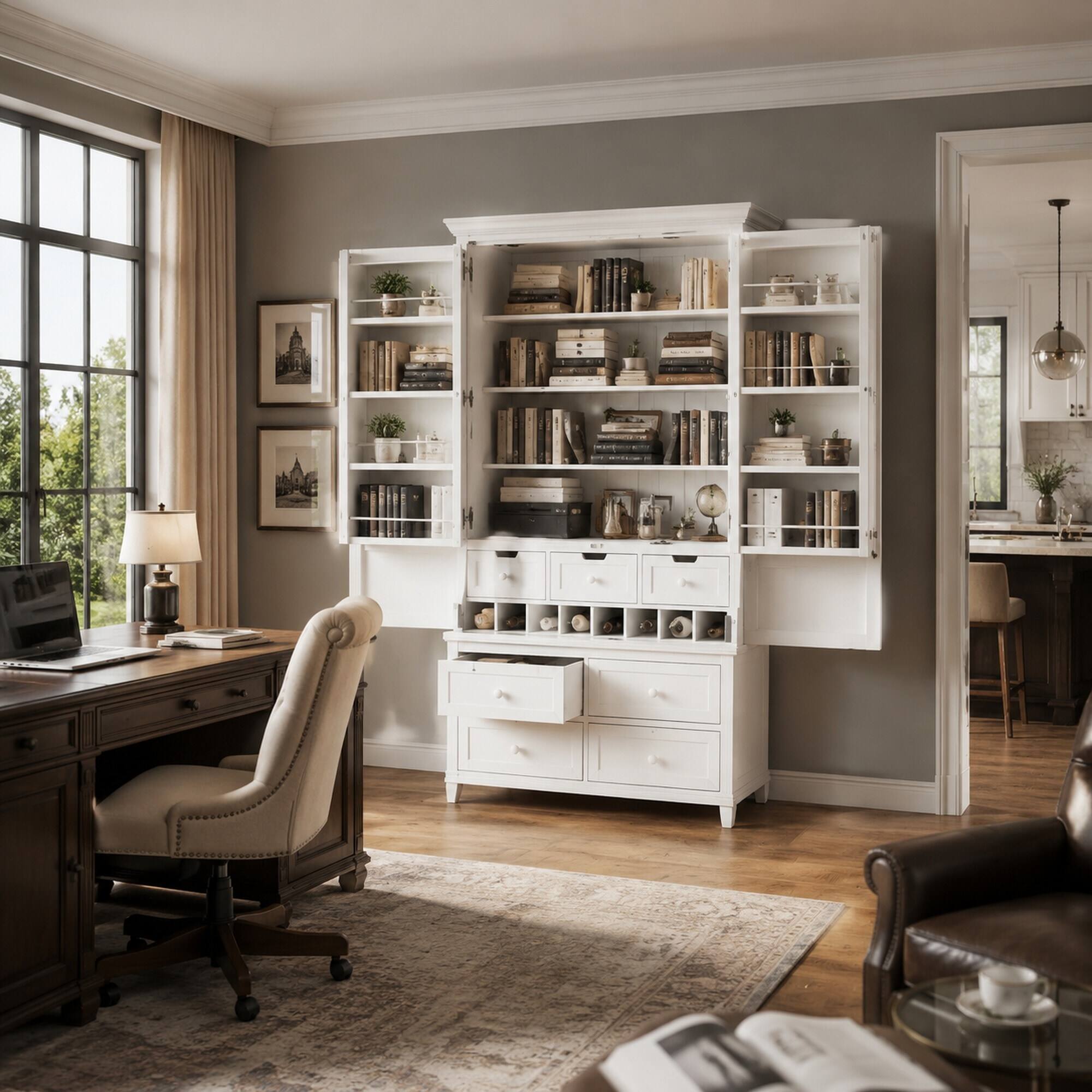 RYHNUYNE Freestanding Large Kitchen Pantry Cabinet with 3 Adjustable ...