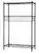 Alt View 20. TRINITY - 5-Tier 30x14x72 Modular Commercial Wire Shelving NSF w/ Baskets & Wheels Black - Black.