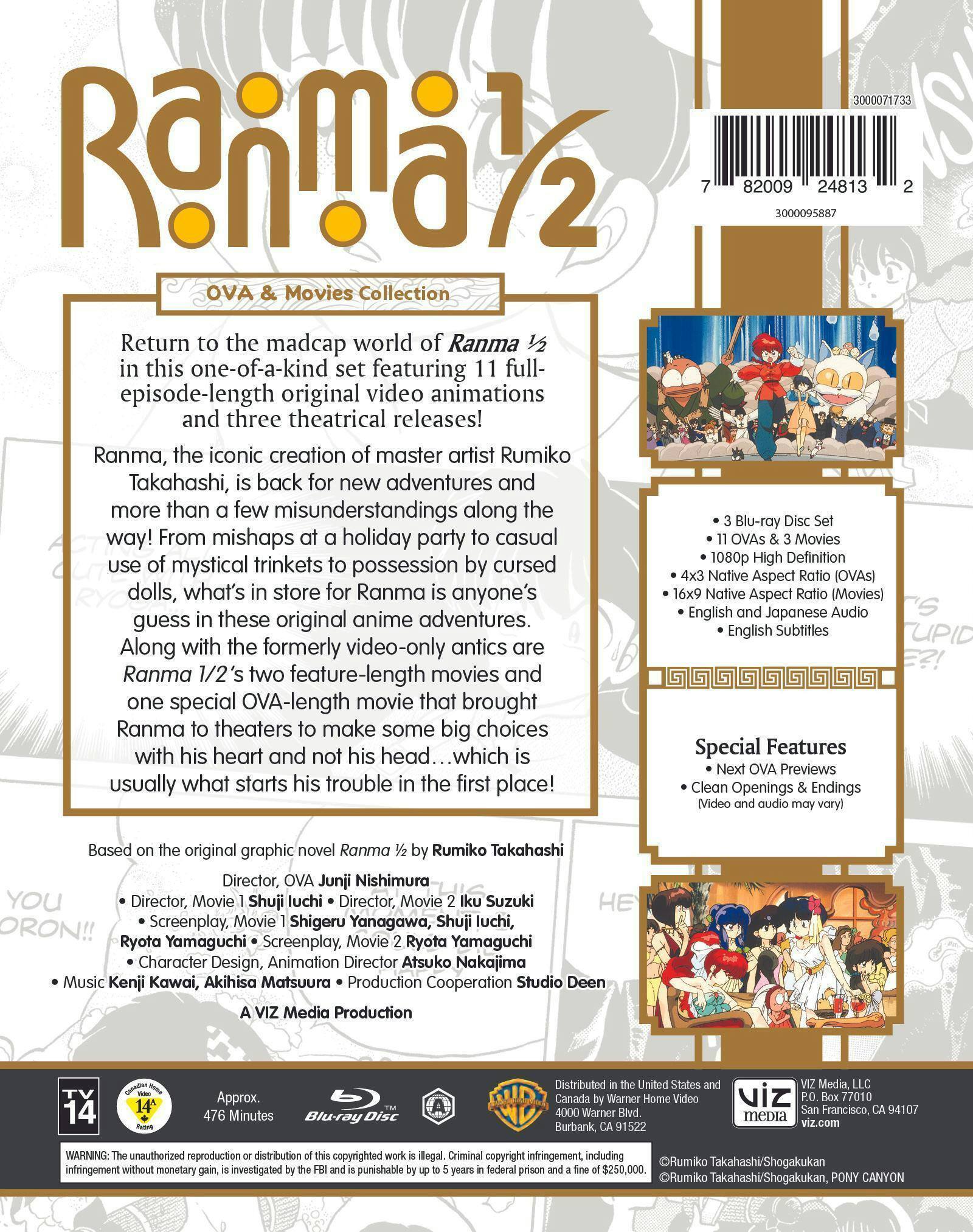 Angle. Ranma 1/2 OVA and Movie Collection (Box Set) [Blu-ray].