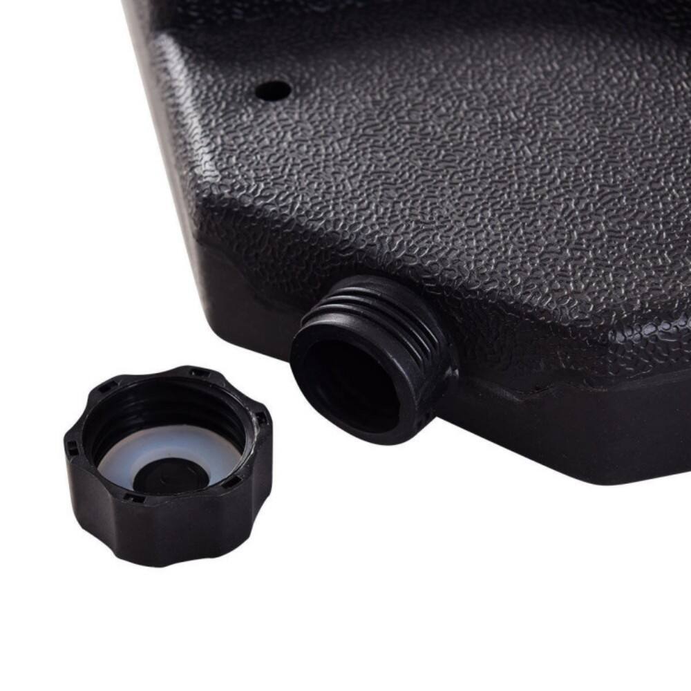 Alt View 5. Mondawe - 20 Inch Patio Offset Water Filled Plate Umbrella Base Sand - Black.