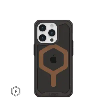 Front. UAG - Plyo Pro Series Case with Magsafe for Apple iPhone 15 Pro - Black Bronze.