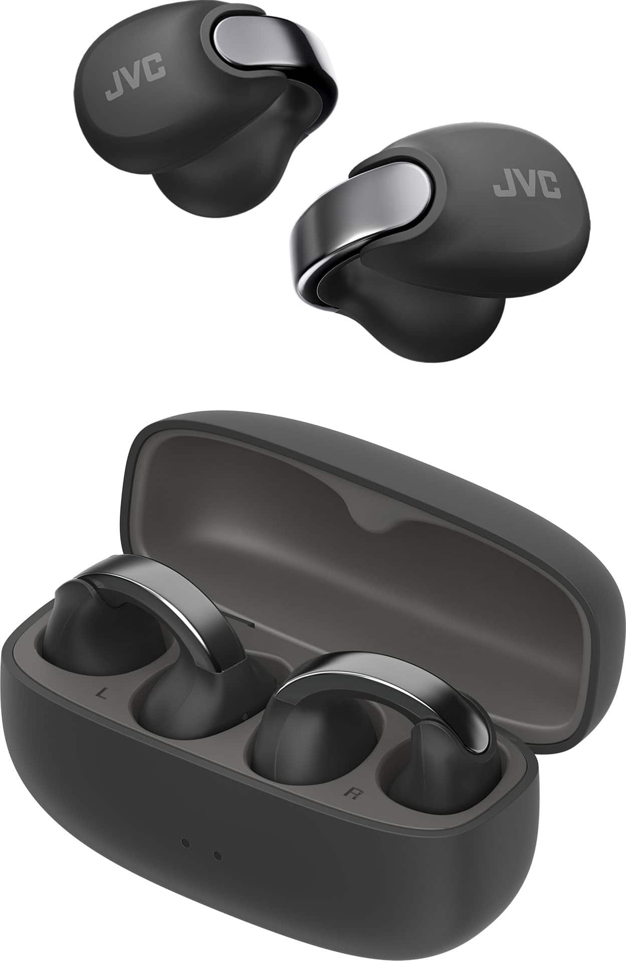 JVC - Open-Ear Headphones HANP1TB - Black - Front_Zoom