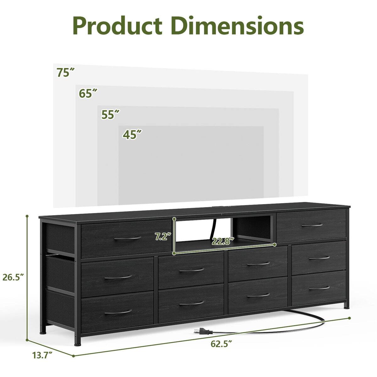 Product Dimensions: 75" x 65" x 55" x 45" x 7.2" x 22.8" x 26.5" x 13.7" x 62.5"