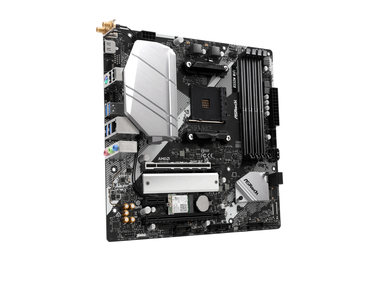 E WiFI B550M ASRock AMD Ryzen M.2 UK Hyper MP CA NE O toHS