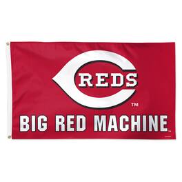 WinCraft - Cincinnati Reds 3' x 5' Single-Sided Deluxe Team Slogan Flag - Multicolor