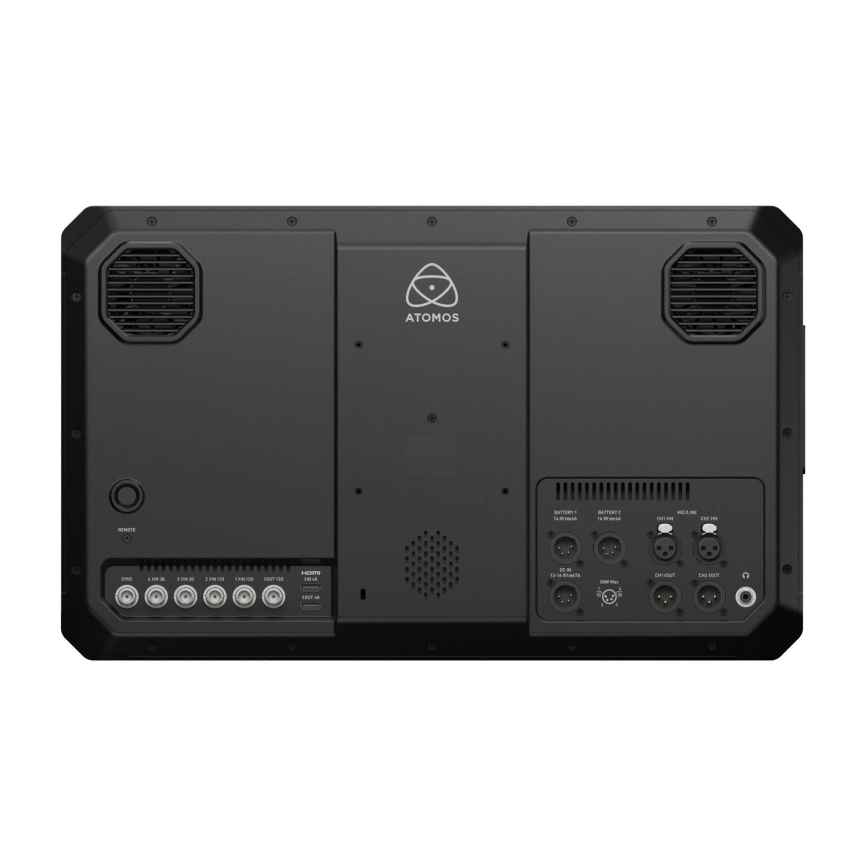 ATOMOS

BATTERY 1
BATTERY 2
MIC LINE
MIC 1/2 TRS
CH 1-2 OUT
CH 3-4 OUT

BATTERY 1
BATTERY 2
MIC LINE
MIC 1/2 TRS
CH 1-2 OUT
CH 3-4 OUT

REMOTE

TOUCHSCREEN

HDMI IN
HDMI OUT

CABLE IN