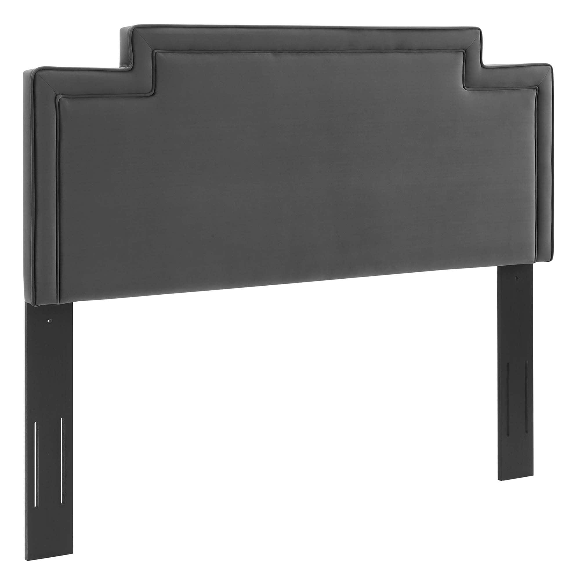 Transfix Performance Velvet Full/Queen Headboard by Modway - Charcoal
