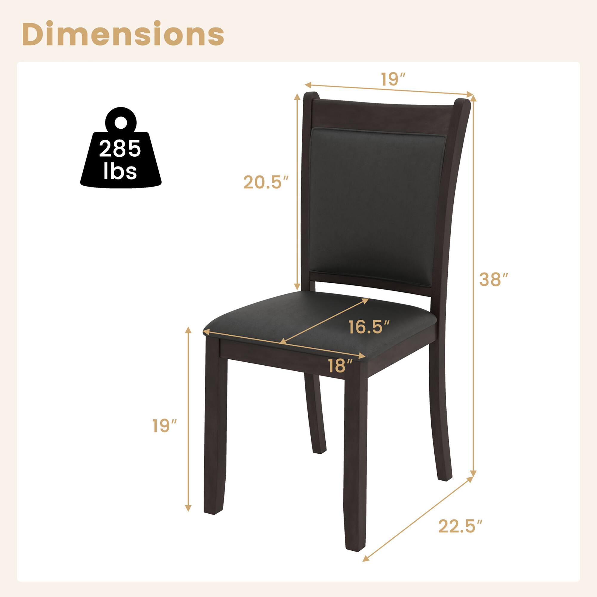 Dimensions  
19" x 20.5" x 16.5" x 18" x 38" x 22.5"  
285 lbs