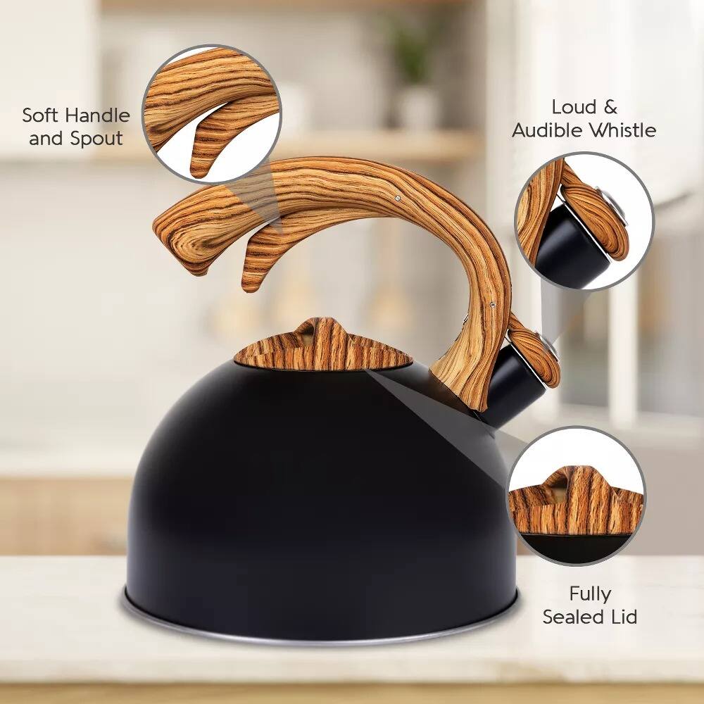 - Soft Handle and Spout
- Loud & Audible Whistle
- Fully Sealed Lid