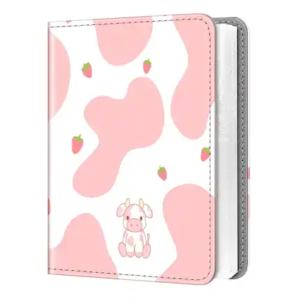 Front. Kitcheniva - 104 Pockets Mini Photo Album For Fujifilm Instax 3" Film Mini 11 /9 / 90/ 25 Strawberry Cow - Strawberry Cow.