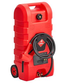 VEVOR - Fuel Caddy, 15 Gallon, Portable Fuel Tank with Gravity & Hand Pump Modes, Fuel Tank Container with Wheels - Red
