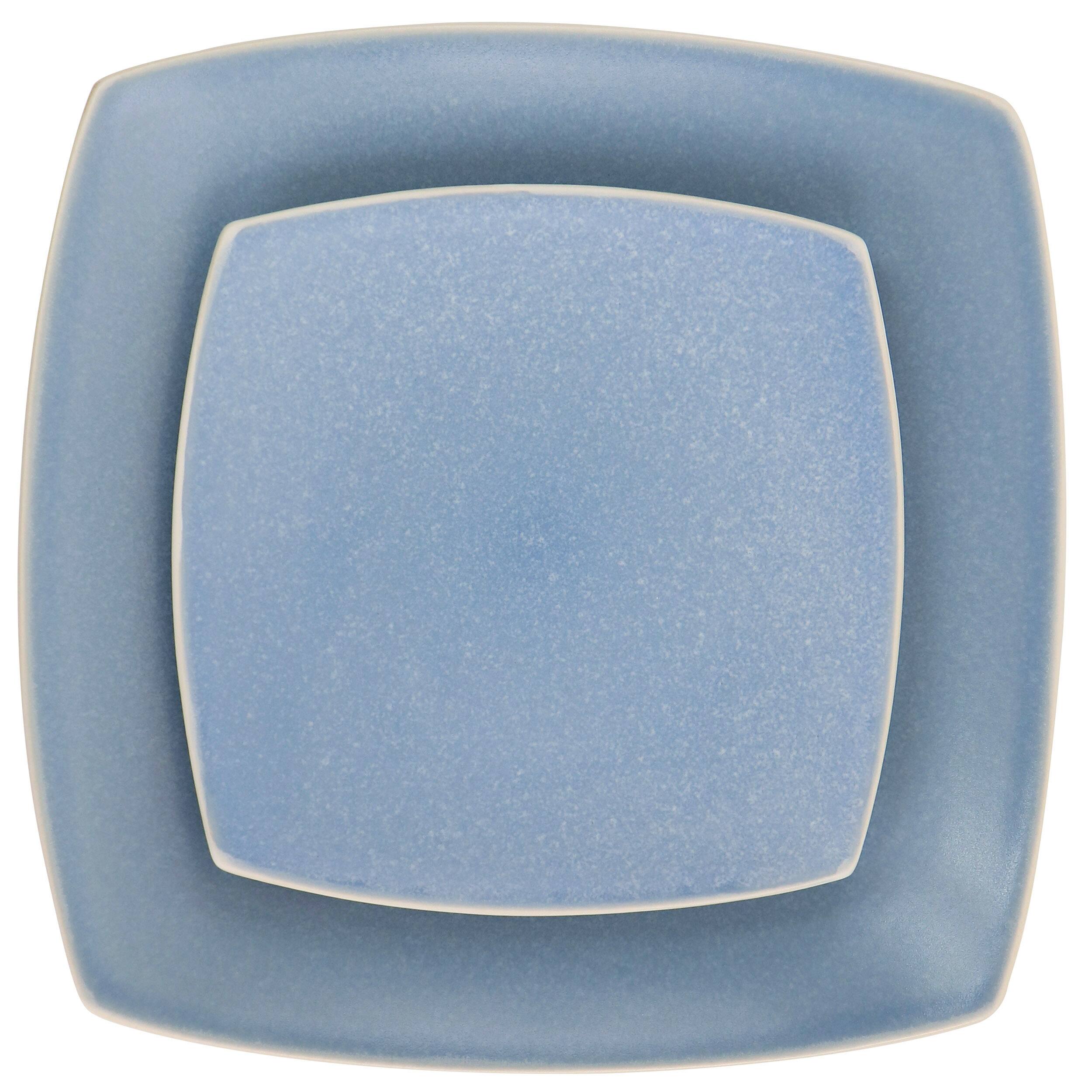 Alt View 5. Gibson - Gibson Elite 16 Piece Soho Lounge Reactive Glaze Stoneware Dinnerware Set in Light Blue - Light Blue.