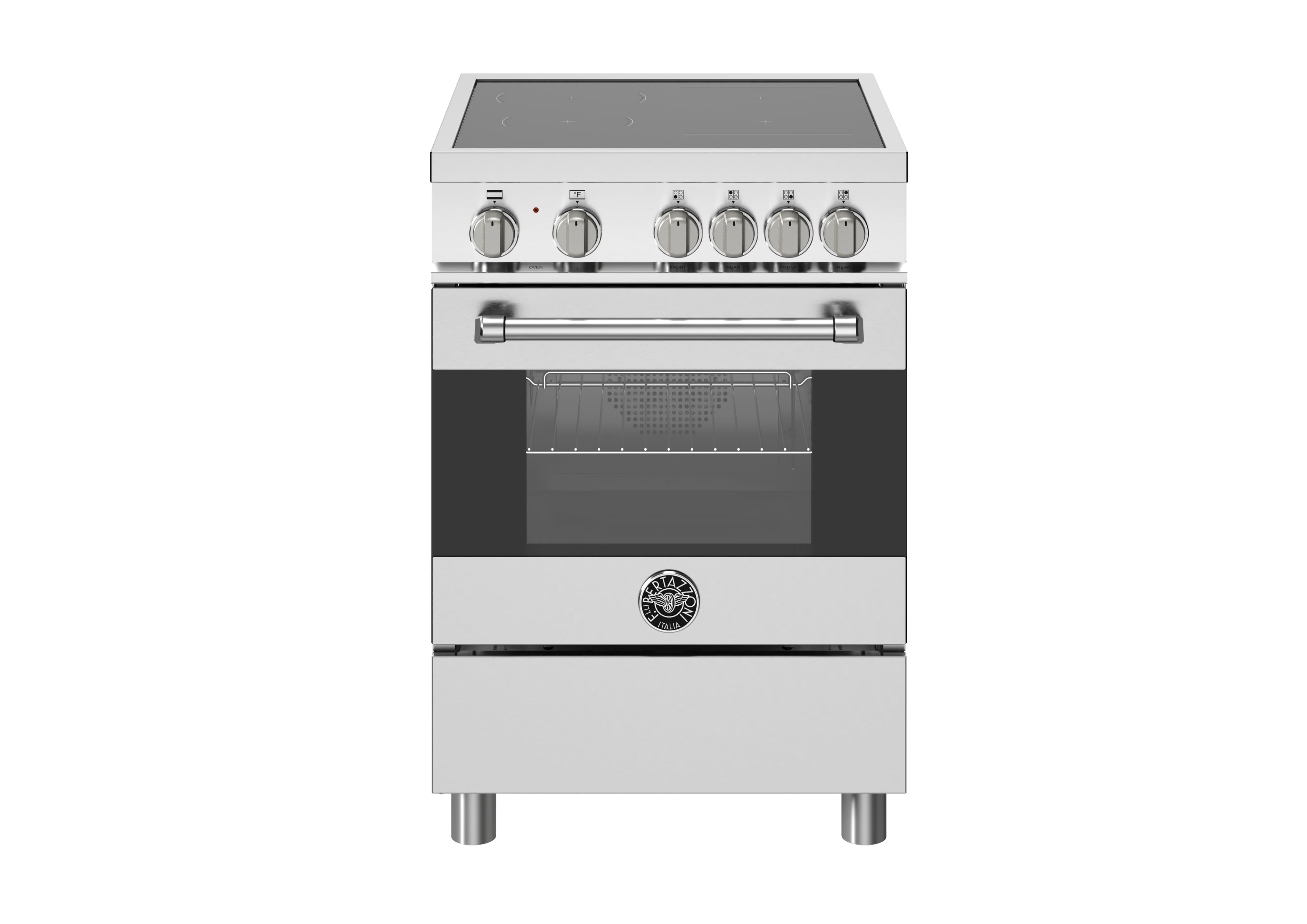 24" Bertazzoni Master Series Range - Induction manual clean oven - 4 heat zones - Stainless Steel
