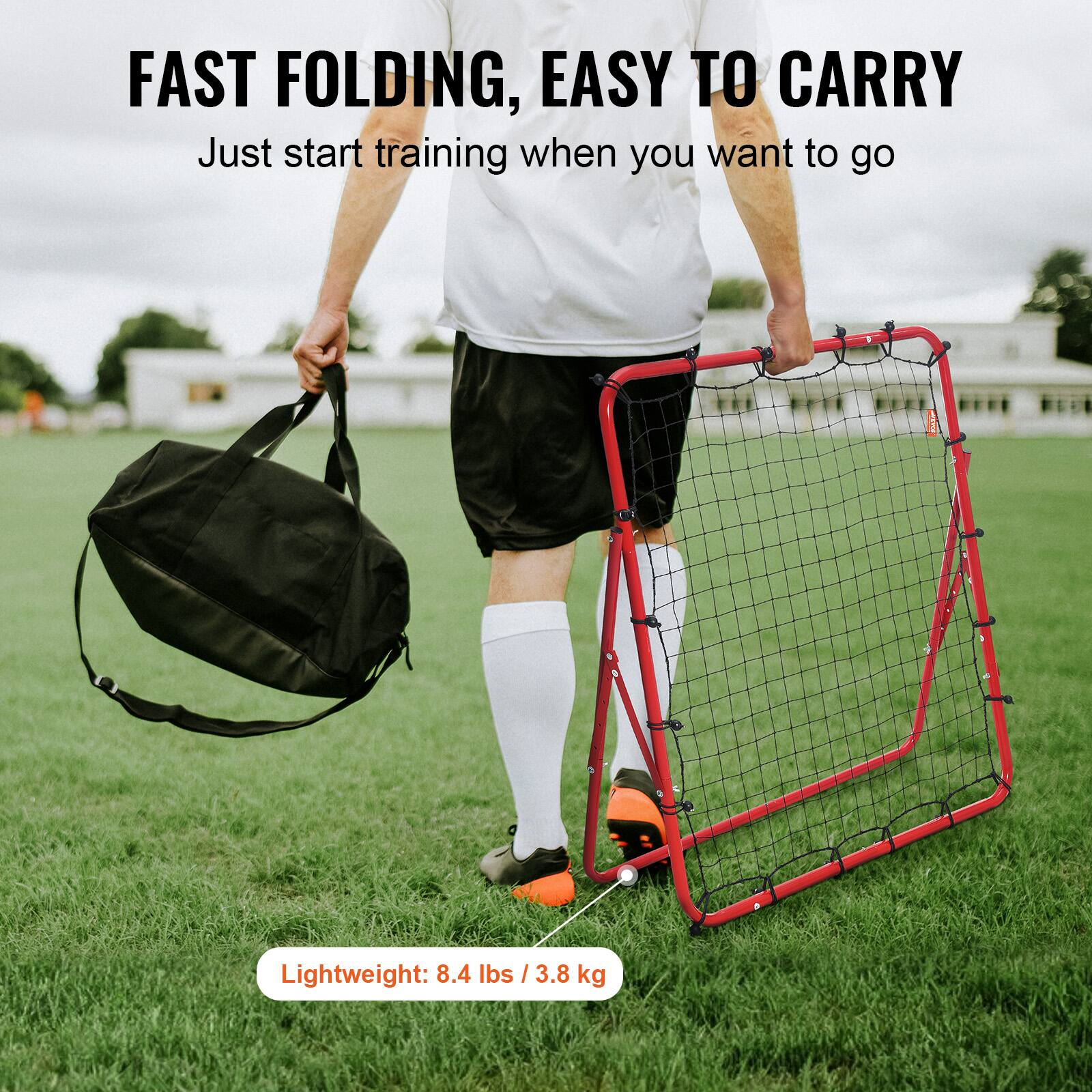 FAST FOLDING, EASY TO CARRY  
Just start training when you want to go  

Lightweight: 8.4 lbs / 3.8 kg