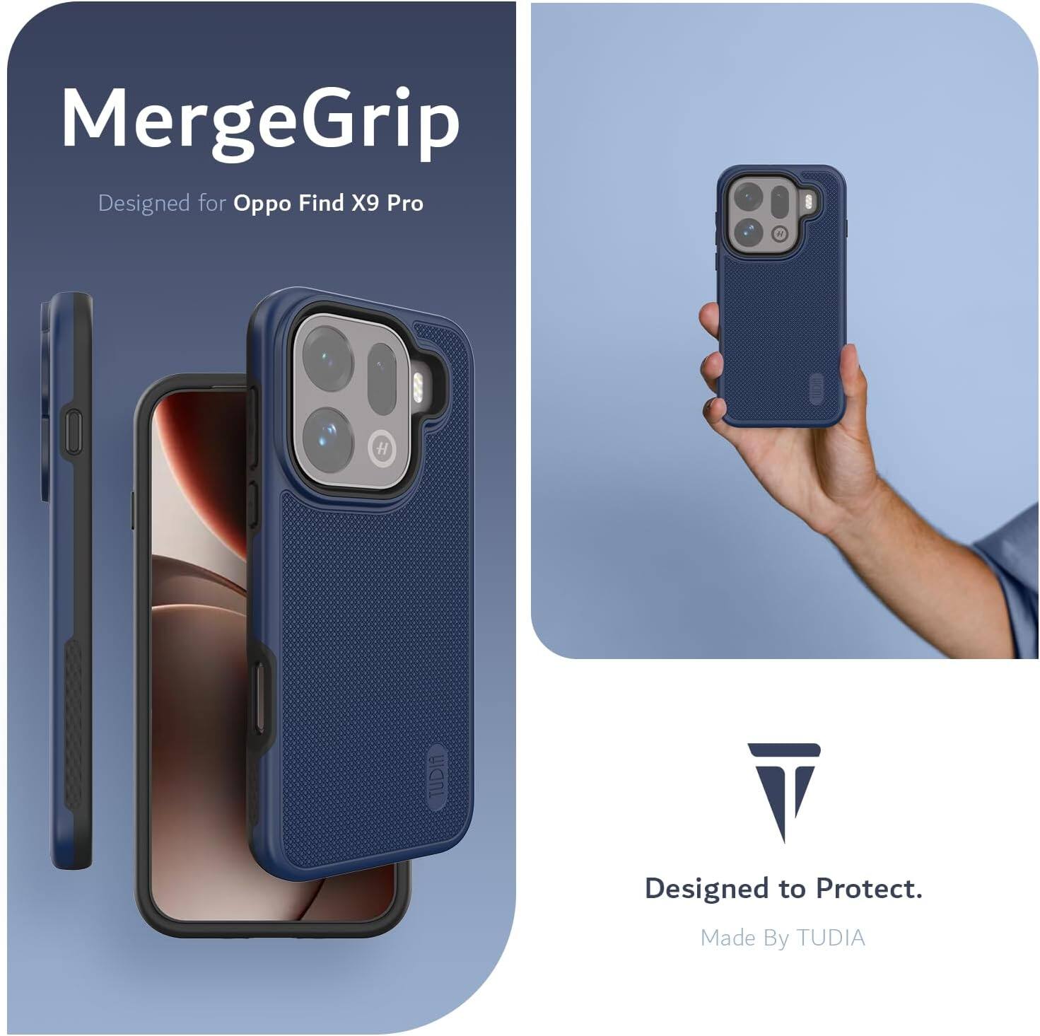 MergeGrip  
Designed for Oppo Find X9 Pro  

Designed to Protect.  
Made By TUDIA