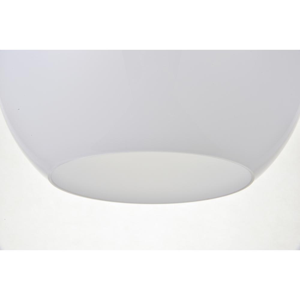 Left. Living District - Baxter 1 Light Brass Pendant With Frosted White Glass - Brass And Frosted White.