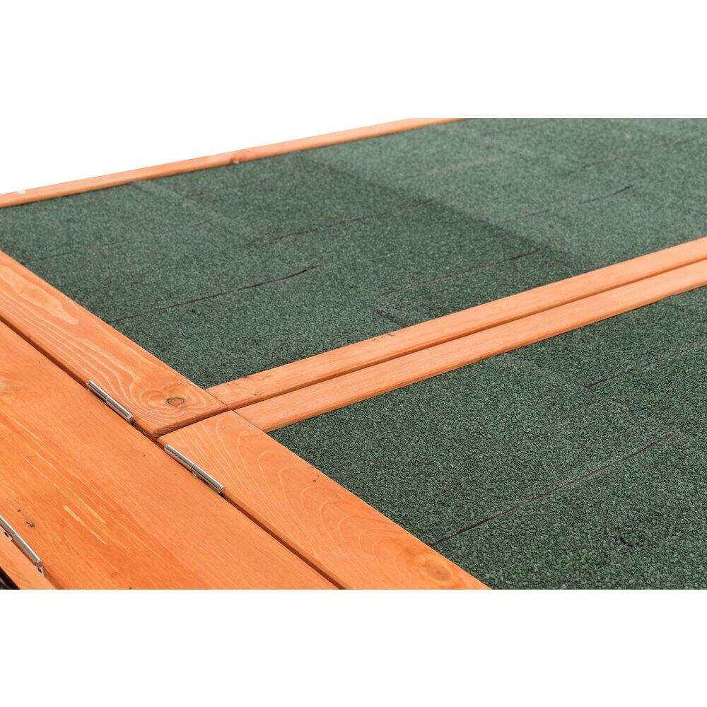 Alt View 4. TRIXIE - Weatherproof Outdoor X-Large Wooden Small Animal Cage and Run with Hinged Roof - Brown.