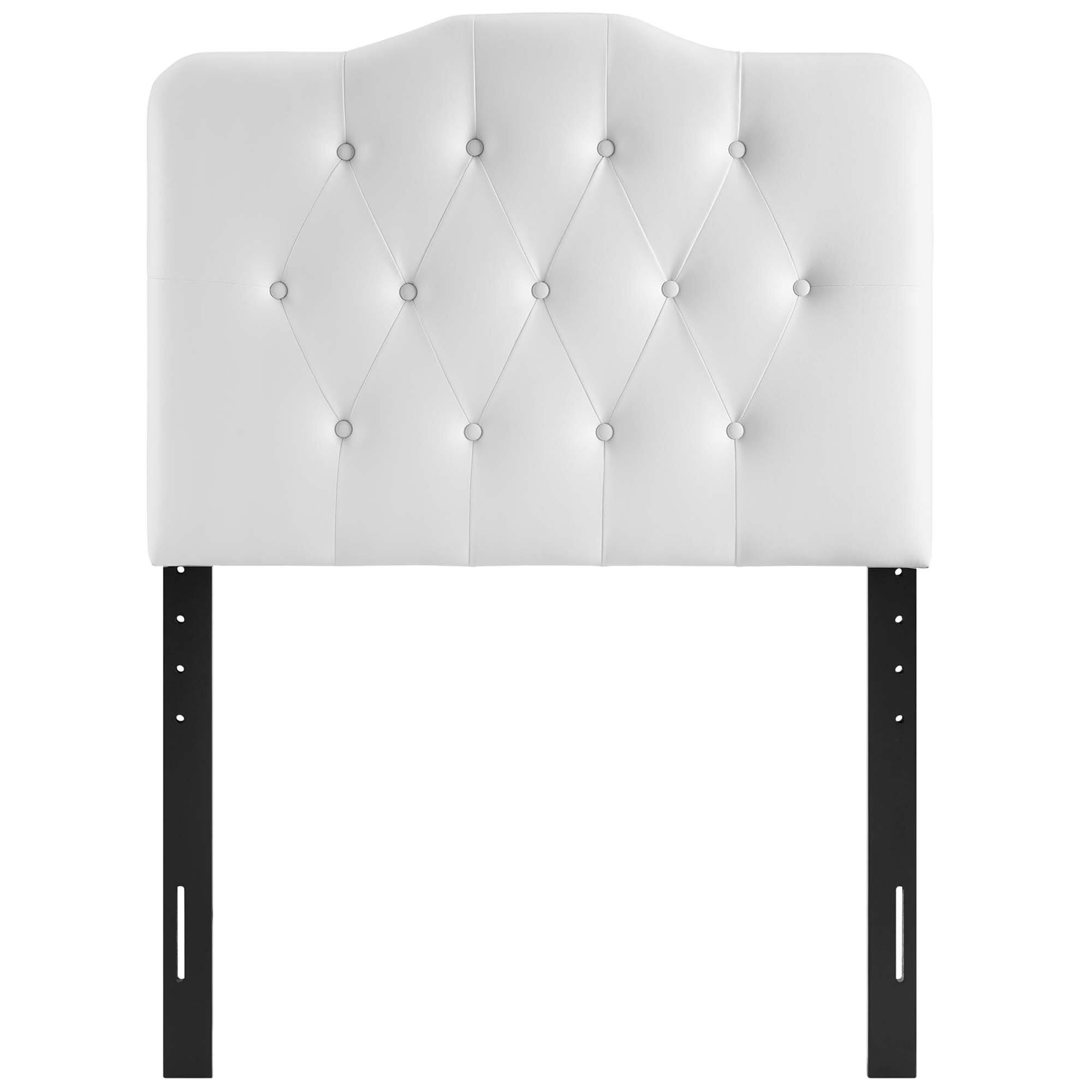 Alt View 1. Modway - Annabel Upholstered Vinyl Twin Headboard by Modway - White.