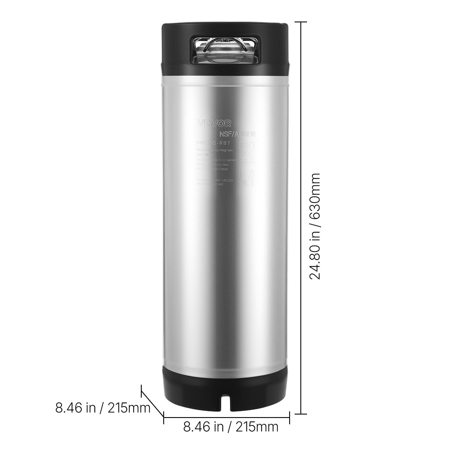 VEVOR NSF/ANS118 KMSSG-RBT ISO Manufa g: Kegraus 9001 R PM Delect JUSMY for 10g) SUGURE 0 2025) M

in / 630mm / 24.80
8.46 in in / 215mm
8.46 in /215mm