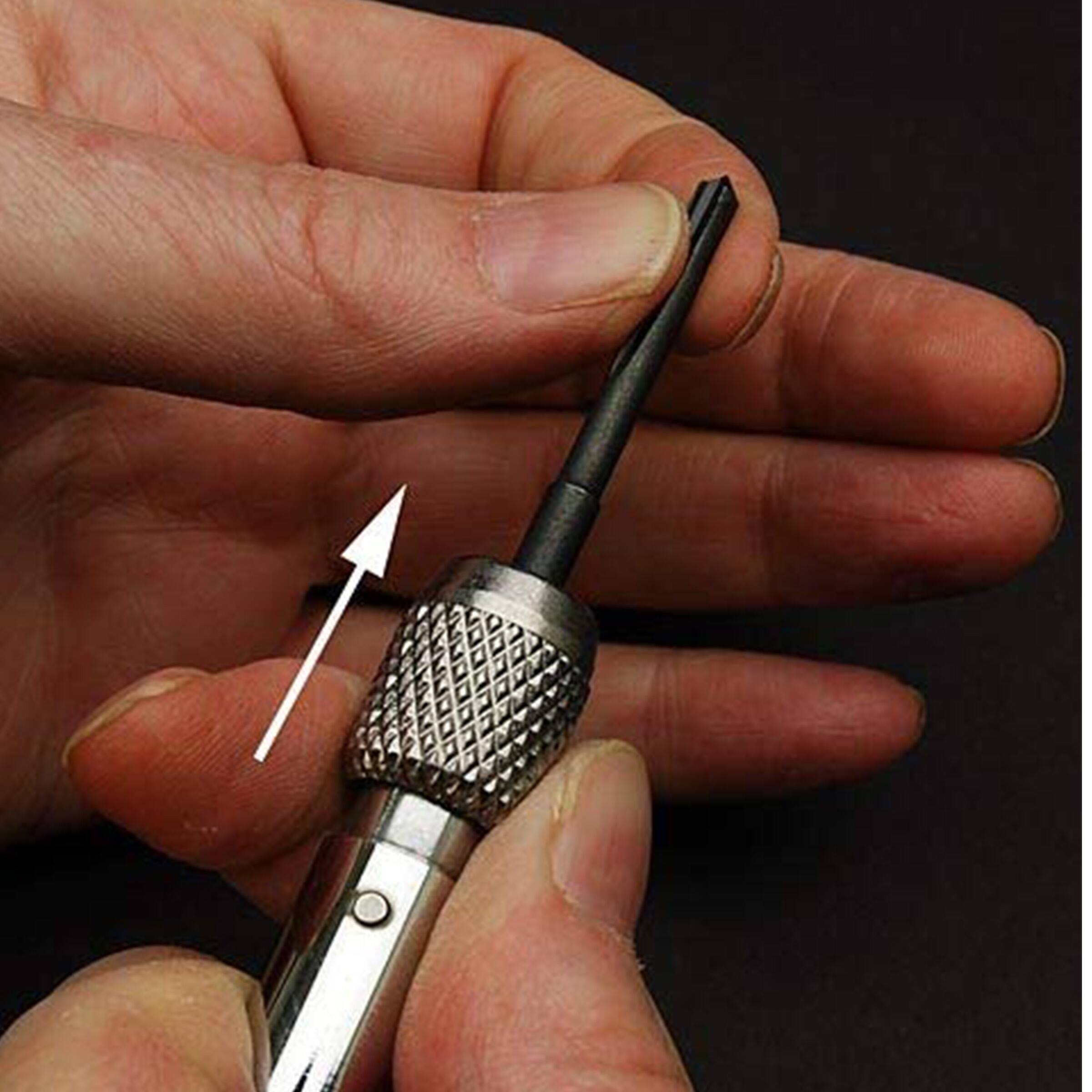 Alt View 5. Kings County Tools - 9” Classic Yankee Push Drill - Chrome Silver.