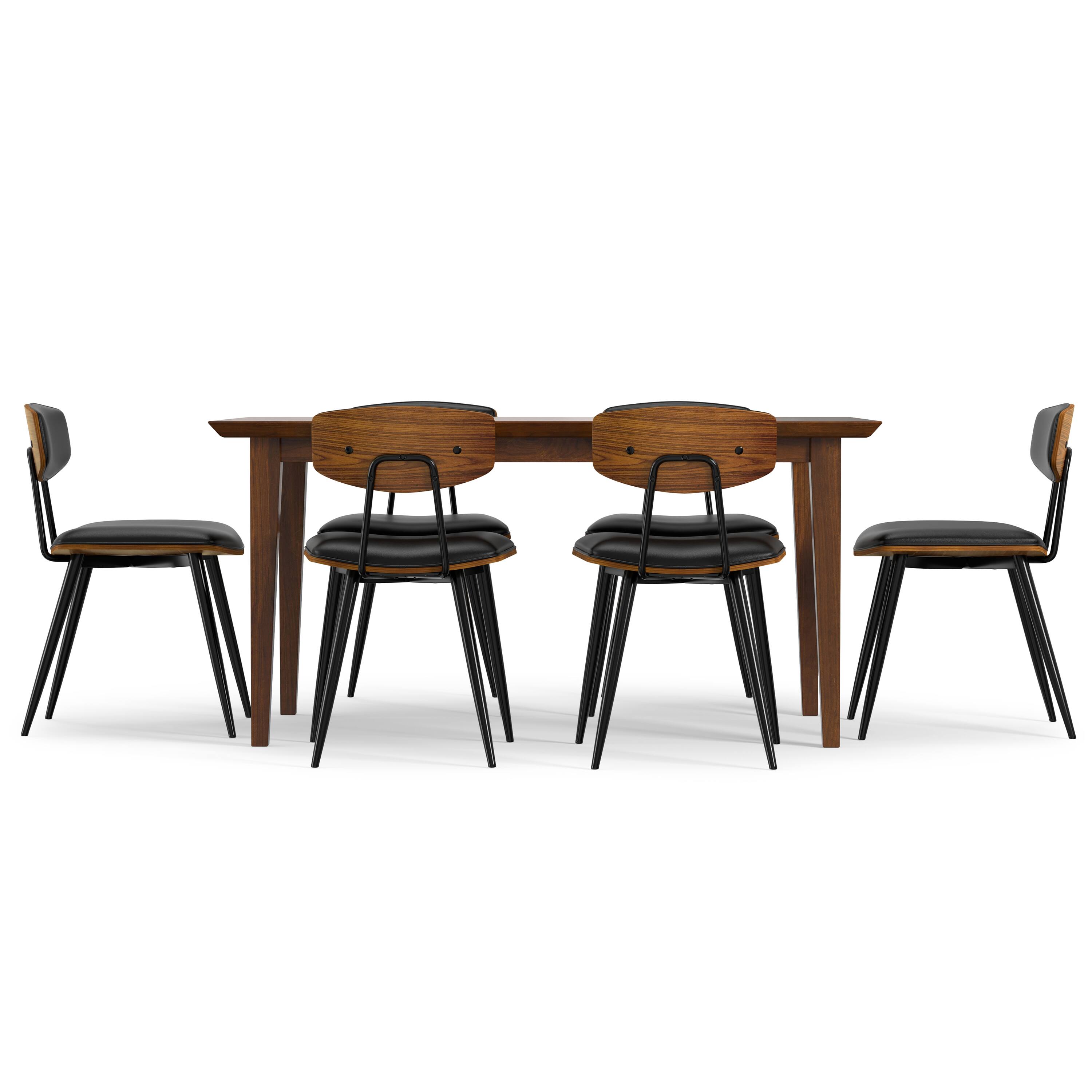 Left. Simpli Home - Mavis / Colby 7-Piece Dining Set - Black.