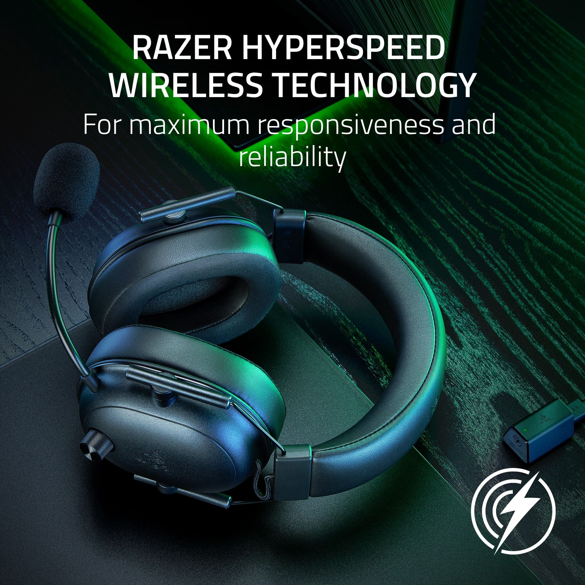 Razer HyperSpeed Wireless Technology: For maximum responsiveness and reliability.