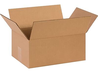 Front. National Brand - 14" x 10" x 6" Standard Shipping Boxes, 32 ECT, 25/Bundle - Kraft.