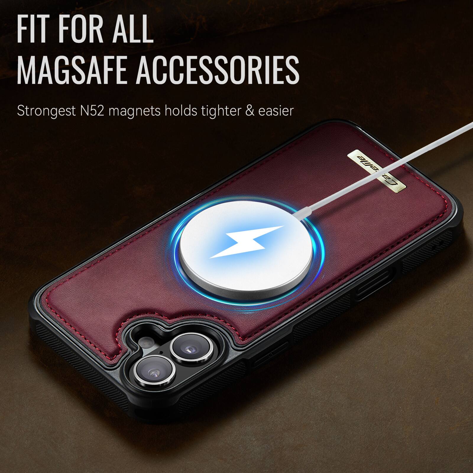 FIT FOR ALL MAGSAFE ACCESSORIES  
Strongest N52 magnets holds tighter & easier