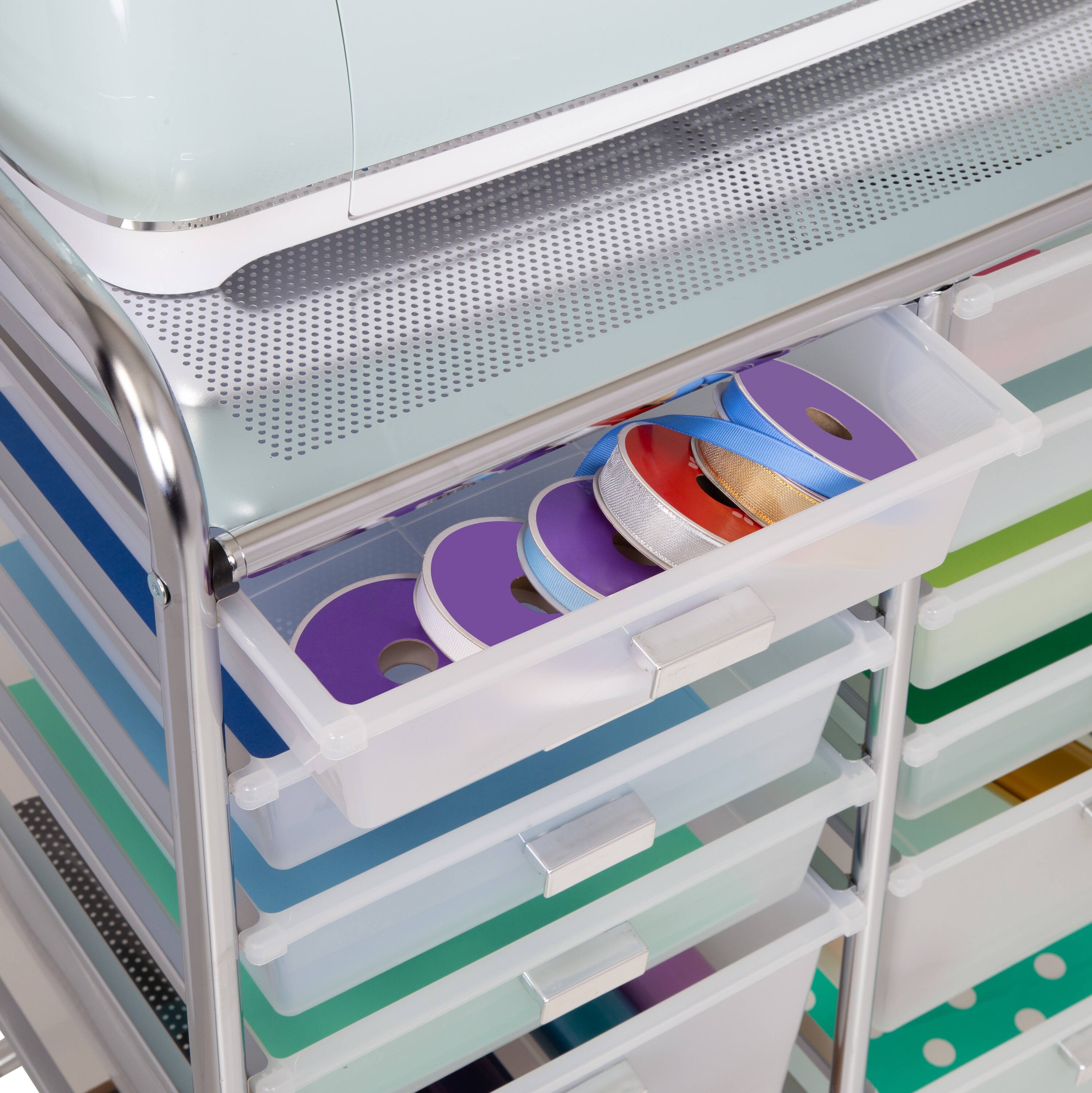 Best Buy: Honey-Can-Do 12-Drawer Rolling Craft Storage Cart Chrome CRT ...