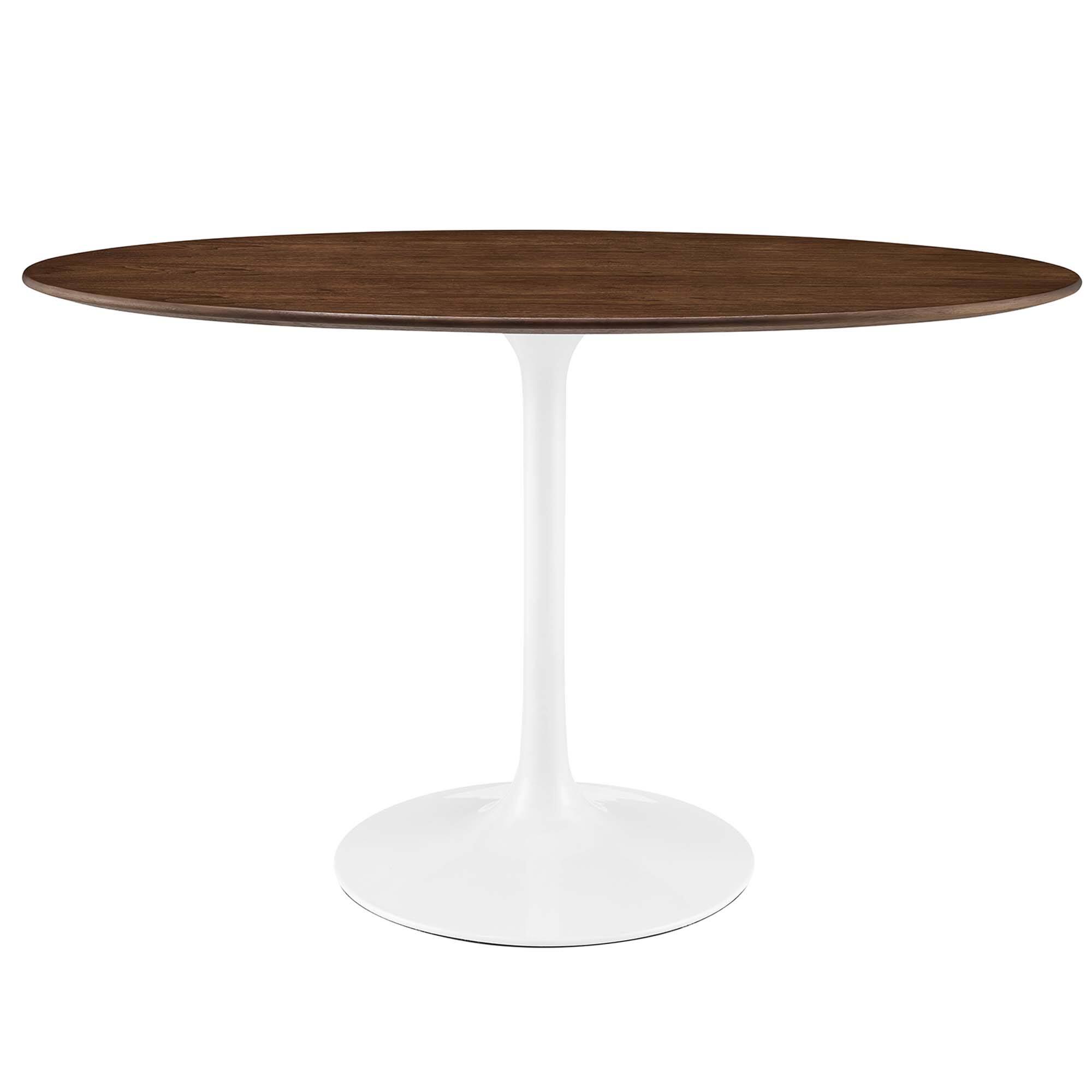 Alt View 2. Modway - Lippa Oval Wood Dining Table - Walnut.