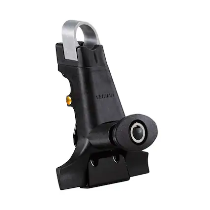 Front. Yakima - Yakima 1A Raingutter Roof Rack Towers for Vehicles, Compatible w/Yakima Roundbar - Black.