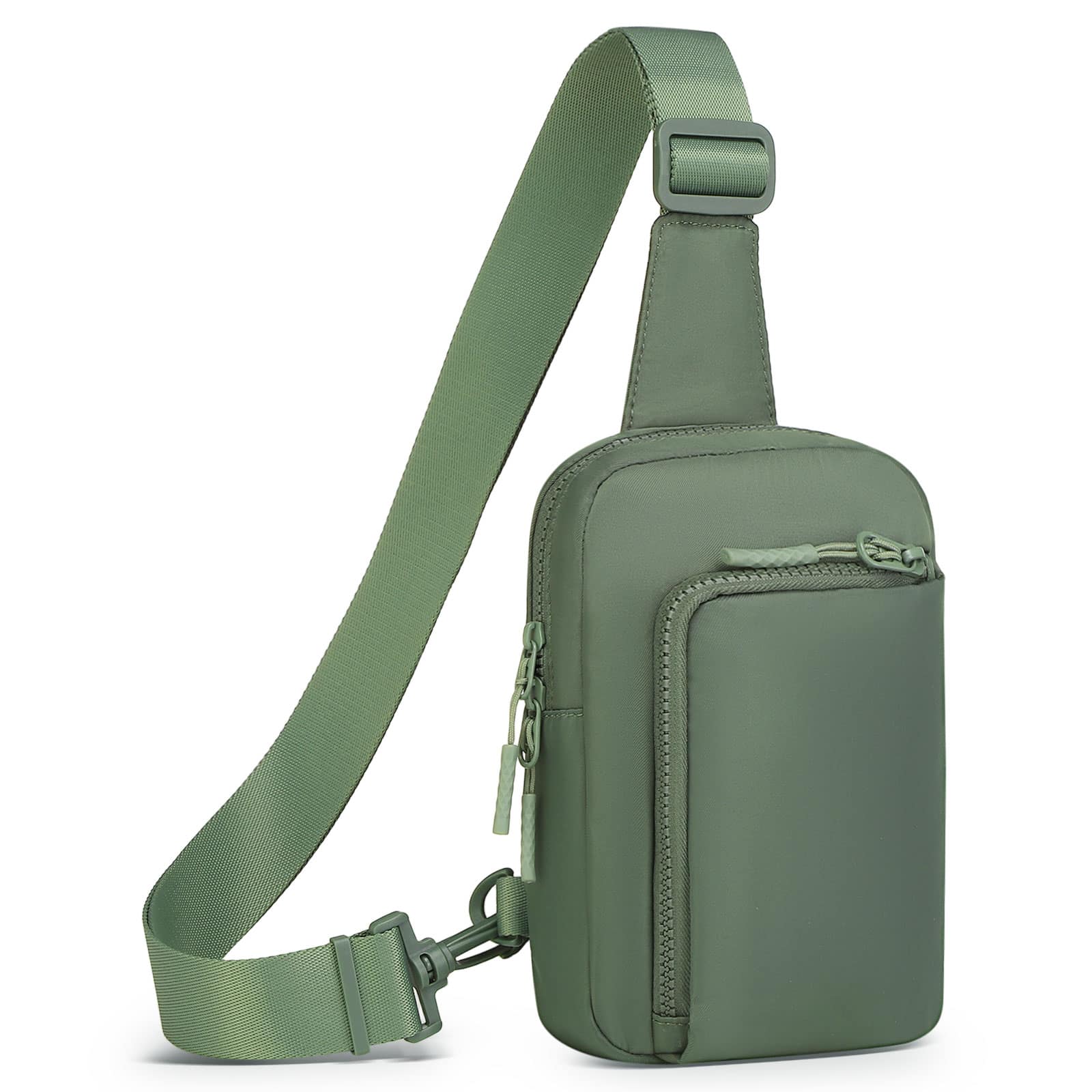 "Unique Bargains - Mini Sling Bag for Men Women Crossbody Fanny Packs Fits for 6.3"" Phone Reversible Nylon Chest Bag for Travel Running - Green" price history on PriceWatchPro