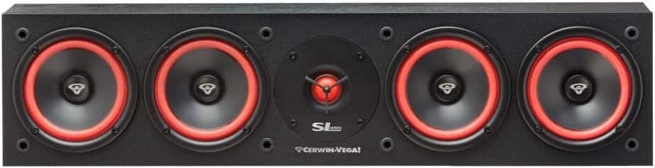 Cerwin Vega - Cerwin-Vega SL-45C Quad 5 1/4 Center Channel Speaker - Black