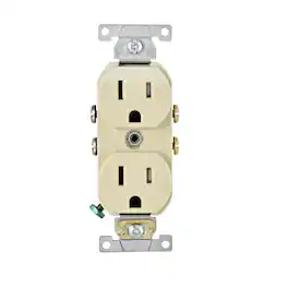 Leviton - 15 amps 125 V Duplex Outlet 5-15R 1 pk - Ivory