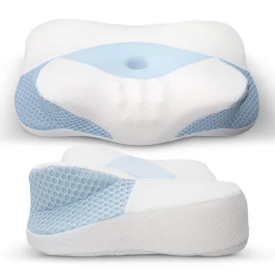 Front. Cheer Collection - Memory Foam Contoured Cervical Pillow 24"x14" - Default Title.