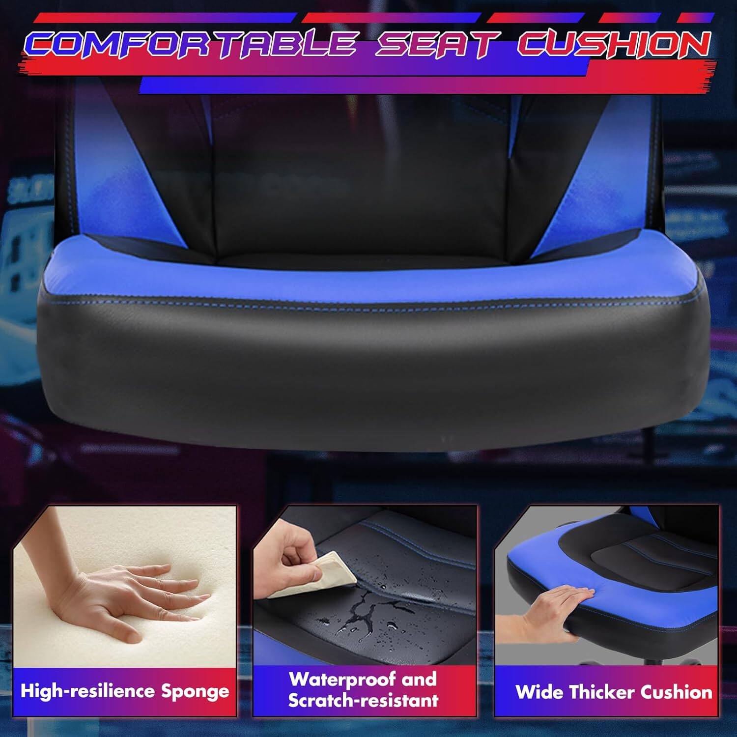 COMFORTABLE SEAT CUSHION

- Waterproof and High-resilience Sponge
- Scratch-resistant
- Wide Thicker Cushion