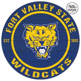 Jardine - Fort Valley State Wildcats 20'' x 20'' Indoor/Outdoor Circle Sign - Royal