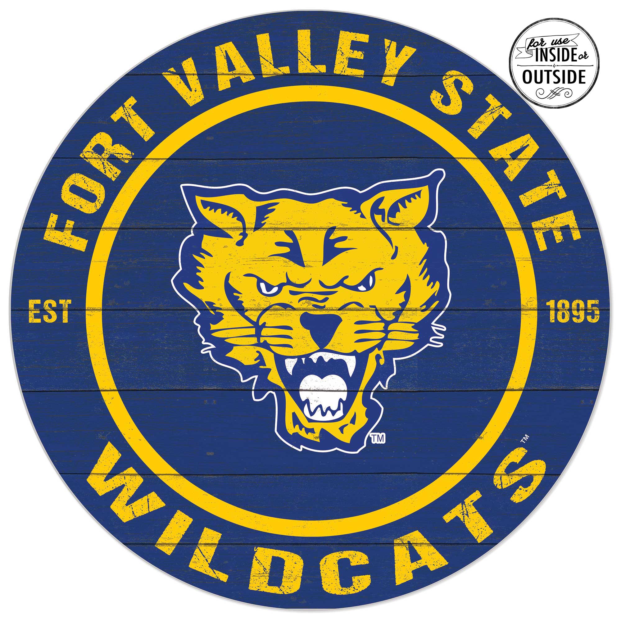 Fort Valley State Wildcats 20'' x 20'' Indoor/Outdoor Circle Sign