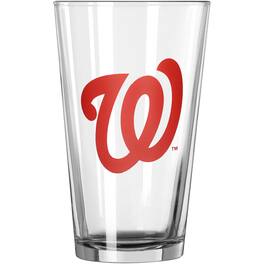 Logo Brands - Washington Nationals 16oz. Team Wordmark Game Day Pint Glass - Multicolor