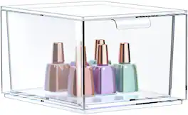 Sorbus - ClearAcrylic Drawer Makeup Organizer - for Vanity, Bathroom, Under Sink, Cabinets, Jewelry, and More - Clear