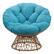 Front. OSP Home Furnishings - Papasan Chair - Blue.